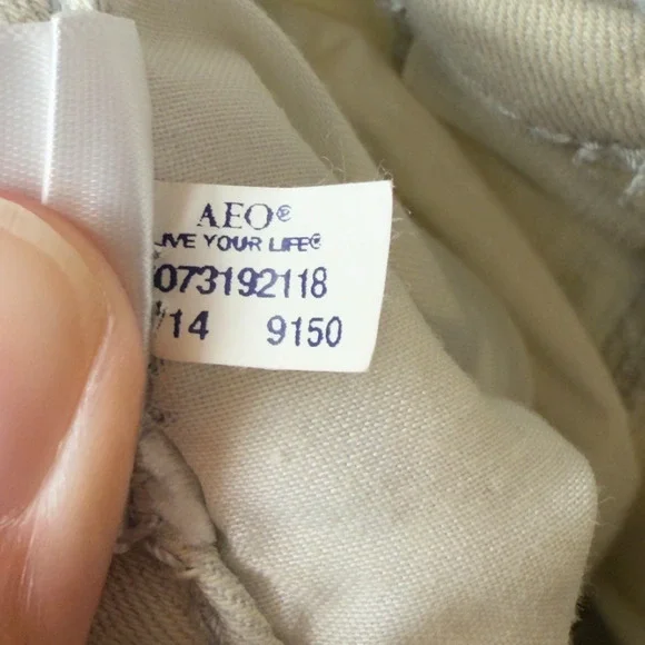 American Eagle Jeans Womens 14 White Hi-Rise Jegging Distressed Denim Stretch - Picture 13 of 14